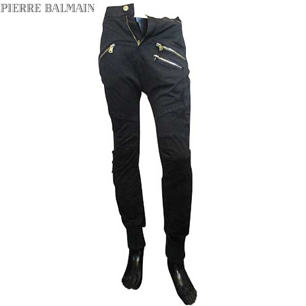 ピエールバルマン Pierre Balmain メンズ パンツ マルチジップ・Bロゴ刺繍入りスキニーパンツ ブラック HP56210C 56266 905 (R81900) 71S【送料無料】【smtb-TK】｜ガッツ ブランドショップ