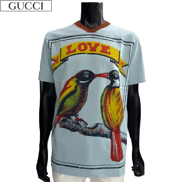 ブランド直営 完売 グッチ Gucci ライトブルー メンズ 鳥 バード プリント Vネック Tシャツ Loveロゴ Love 4532 X3f12 4286 81s R 送料無料 Smtb Tk 即納 最大半額 Greenzonwheelz Com