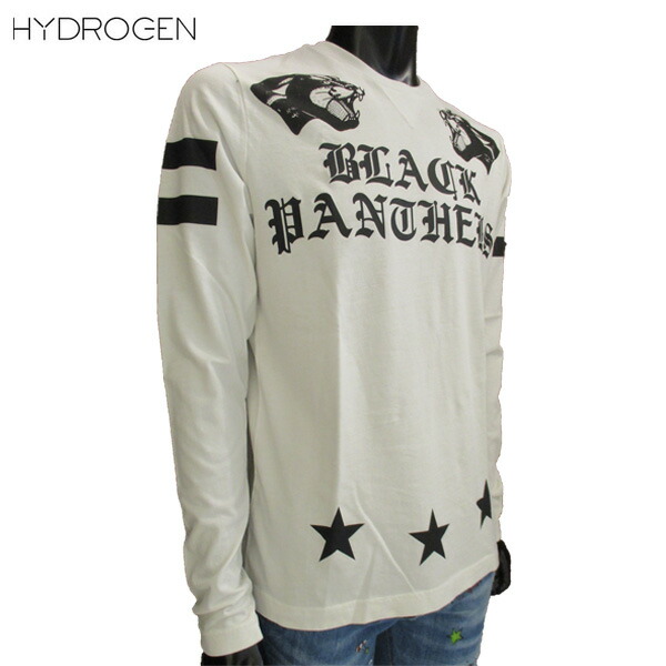 ハイドロゲン HYDROGEN メンズ トップス ロンT 長袖 ロゴ マルチプリント付きロングTシャツ 白 220611 001 WHITE 81S (R28080)【送料無料】【smtb-TK】