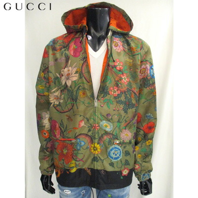 楽天市場 グッチ Gucci メンズ ジャケット パーカー ウインドブレーカー 花柄 蛇 ブランド ロゴ グッチ 2way カーキ Me0 Z790c 2859 81a R2700 送料無料 Smtb Tk ガッツ ブランドショップ