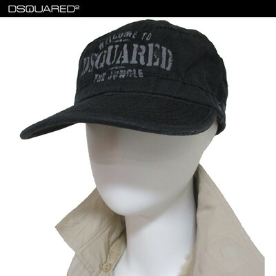 ディースクエアード DSQUARED2 メンズ 帽子 キャップ ユニセックス可 ダメージ加工・DSQUARED2ロゴ付きキャップ 黒 S14 BC4007 V05C 2124 41Ｓ (R19950)【送料無料】【smtb-TK】｜ガッツ ブランドショップ