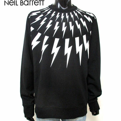 ニールバレット　デザインスウェット neil barrett ニールバレット スウェットトレーナー 黒 - メルカリ