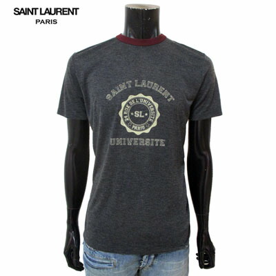 サンローランTシャツグレー フロントロゴ デニム黒のパンツに ce07od-rm10e32308_1.jpg