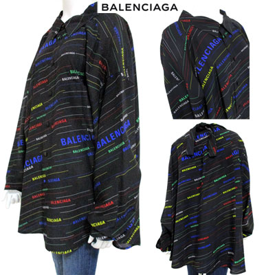 【楽天市場】バレンシアガ BALENCIAGA レディース トップス シャツ 長袖 オーバーサイズ ロゴ ユニセックス可 3color 総柄