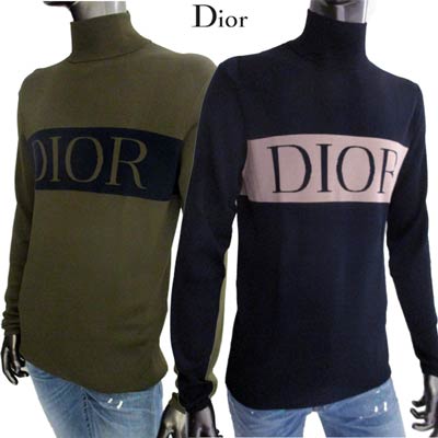 楽天市場 ディオールオム Dior Homme メンズ トップス ニット セーター ハイネック ロゴ 2color フロントdiorロゴ刺繍入りテクニカルカシミヤハイネックライトニット ダークネイビー カーキ 943m667a T051 584 685 R 91a 送料無料 Smtb Tk ガッツ