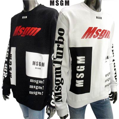 エムエスジーエム スウェット Msgm メンズ トップス 送料無料 スウェット トレーナー 長袖 ロゴ 2color トップス 白 黒 マルチロゴプリント スリーブロゴ入スウェット 送料無料 01 99 R R Mm71 Smtb Tk 91a 早春スファッションお買い得