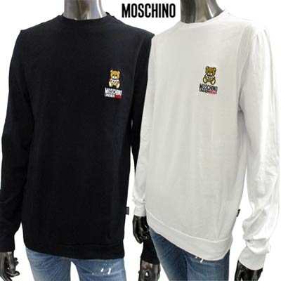 【楽天市場】モスキーノ MOSCHINO メンズ トップス ロンT 長袖 ロゴ 2color MOSCHINOベア刺繍ロゴ入りロングTシャツ