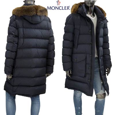 楽天市場 モンクレール Moncler メンズ ダウン ジャケット コート ロゴ Aymon アームラバーロゴ ラクーンファー付きダウンコート ネイビー 549 778 R 91a 送料無料 Smtb Tk ガッツ ブランドショップ