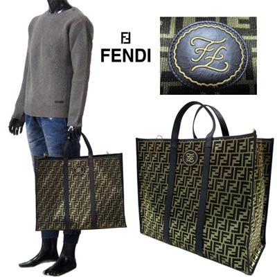 【楽天市場】フェンディ FENDI メンズ 鞄 バッグ トートバッグ ロゴ ユニセックス可 総柄FFズッカ柄・レザーロゴワッペン付きビッグ