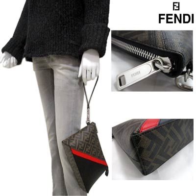 楽天市場 フェンディ Fendi レディース 鞄 バッグ クラッチバッグ ロゴ ユニセックス可 フロントレッドライン Ffズッカ柄 バック総柄ffズッカ 柄 ストラップ付クラッチバック ブラック 7n0102 xs F19p9 R 02s 年春夏新作 送料無料 Smtb Tk