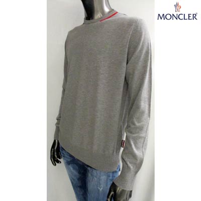 楽天市場 モンクレール Moncler メンズ トップス ニット セーター サマーニット ロゴ ネック部分バイカラー サイドmonclerタグ付きサマーニット グレー 9c V9121 984 R 91a 送料無料 Smtb Tk ガッツ ブランドショップ
