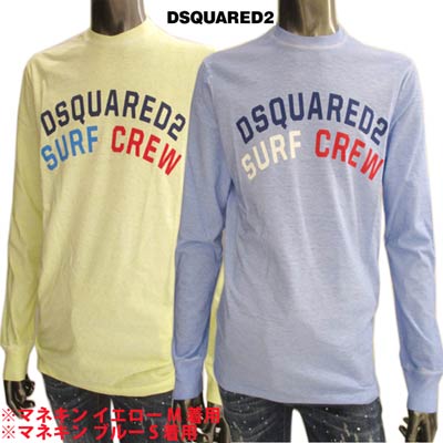 ディースクエアード DSQUARED2 メンズ トップス ロンT 長袖 ロゴ 2color DSQUARED2アーチロゴ入りロングTシャツ 黄/青 S74GD0683 S22507 519/169 (R47300) 02S 春夏 【送料無料】 【smtb-TK】|ガッツ ブランドショップ