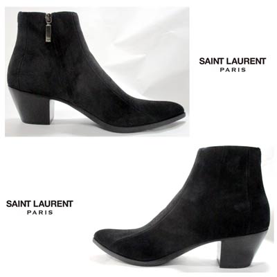 楽天市場 サンローランパリ Saint Laurent Paris メンズ 靴 ブーツ サイドジップ ロゴ刻印ジップ付サイドジップスエードヒールブーツ 黒 Inx00 1000 R 02s 年春夏新作 送料無料 Smtb Tk ガッツ ブランドショップ