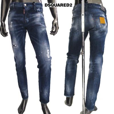 楽天市場 ディースクエアード Dsquared2 メンズ パンツ ボトム デニム Slim Jean ロゴ ペイント ウォッシュド クラッシュ加工 レザーパッチ付きスリムデニムパンツ ブルー S74lb0755 S 470 R900 02a 年秋冬新作 送料無料 Smtb Tk ガッツ ブランド