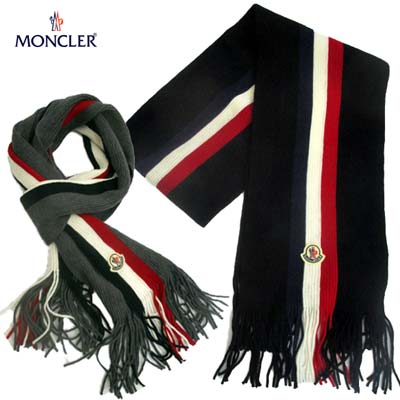 楽天市場 モンクレール Moncler メンズ 小物 ストール マフラー ユニセックス可 2color ロゴ トリコロールライン入りウールマフラー ブラック グレー 3c 575 999 998 R 02a 年秋冬新作 送料無料 Smtb Tk ガッツ ブランドショップ