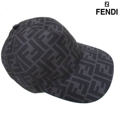 フェンディ FENDI メンズ FXQ768 (R51700) ロゴ 帽子 総柄FFズッカ柄