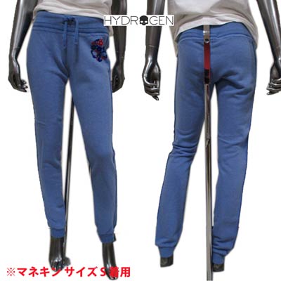 ハイドロゲン HYDROGEN レディース パンツ ボトムス ロゴ ポケット部分フラワースカルロゴ付きスウェットパンツ ブルー 0B51020 B9 BLUE (R18400) DB12S 【送料無料】 【smtb-TK】