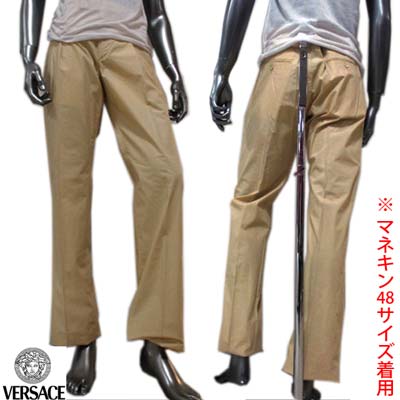 ヴェルサーチェ VERSACE メンズ パンツ ボトムス サイドポケット クラシック バックボタンVERSACESPORT刻印有 ベージュ PT2115 82120 299 XTU727 127(R29800) 7S H5 【送料無料】 【smtb-TK】