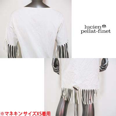 ルシアンペラフィネ Lucien Pellat Finet レディース ワンピース ドレス 半袖 裾 袖口部分装飾付きコットンワンピース ホワイト Evf1056 0401 Wh R 送料無料 Smtb Tk Db12s Loisirs Motoculture Fr