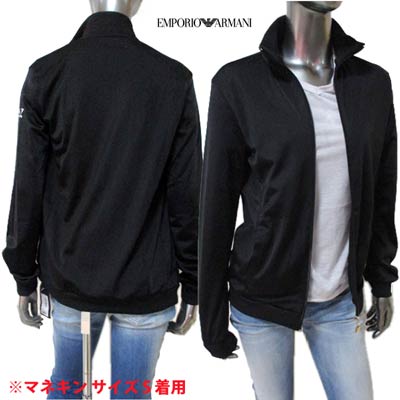 エンポリオアルマーニ EMPORIO ARMANI レディース アウター 上衣 ロゴタイプ ジップロゴ目じるし・手構成要素EA7ロゴタイプ刷り上げる付貨物自動車上衣 黒いこと 284156 2P281 00020 (R13800)  12S 【貨物輸送無料】 【smtb-TK】 レディースファッション-トップス-カーディガン・ボレロ