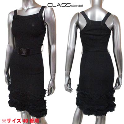 最安値 ワンピース アウター トップス レディース Cavalli Roberto クラスロベルトカバリ Class ロゴ Smtb Tk 送料無料 Gt10a R 801 Cd693 10s 黒 裾部分フリルデザイン ウエストベルト付ワンピース 9999 163 Tashtebmap Com