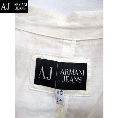 楽天市場 アルマーニジーンズ Armani Jeans レディース アウター ジャケット 麻 リネン ロゴ ウエスト紐付きジャケット 色違い アイボリー あり ホワイト 白 H5n16hq 01 R 送料無料 楽ギフ 包装 Smtb Tk 8s ガッツ ブランドショップ