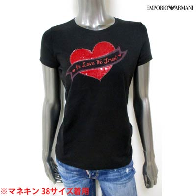 内祝い 楽天市場 エンポリオアルマーニ Emporio Armani レディース トップス Tシャツ 半袖 ロゴ ハートスパンコール装飾ロゴ付き Tシャツ ブラック Vgh Ah Black R 14s 送料無料 Smtb Tk ガッツ ブランドショップ 保存版 Pal Economy Com