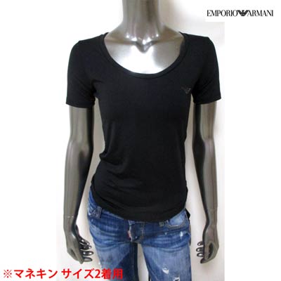 人気ショップが最安値挑戦 楽天市場 エンポリオアルマーニ Emporio Armani レディース トップス Tシャツ 半袖 ロゴ チェスト部分イーグルロゴ付きtシャツ 黒 7w234 000 R 7a 送料無料 Smtb Tk ガッツ ブランドショップ 初回限定