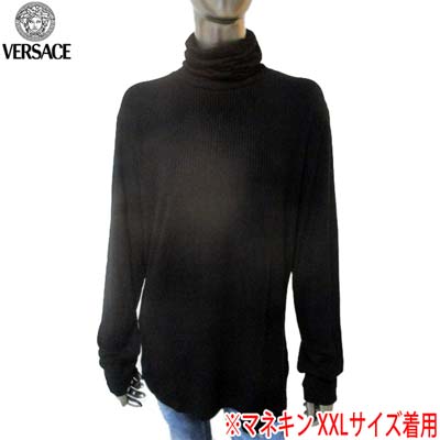 【楽天市場】【完売】ヴェルサーチ VERSACE メンズ トップス ニット セーター ストライプ Vロゴ・グレカ柄入りタートルネックセーター ...