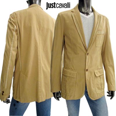 楽天市場 サイズl ジャストカバリ 2つボタンコットンジャケット メンズ Just Cavalli ベージュ 茶色 90 Jca R000 送料無料 楽ギフ 包装 Smtb Tk It10s ガッツ ブランドショップ