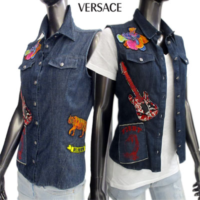激安通販の ヴェルサーチ VERSACE レディース ノースリーブ シャツ ...