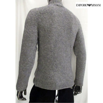 楽天市場 エンポリオアルマーニ Emporio Armani メンズ ニット セーター ハイネック ロゴ 裾部分ロゴプレート付ニット グレー M19m 124m 630 R 91a 送料無料 Smtb Tk ガッツ ブランドショップ