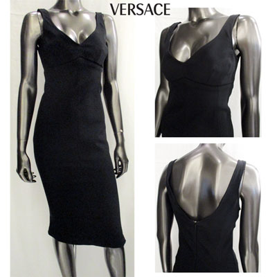 楽天市場 ヴェルサーチ Versace レディース オールブラックドレスタイトワンピース タイト ワンピース ブラック 黒 vjc 80 R 9s 送料無料 Smtb Tk ガッツ ブランドショップ