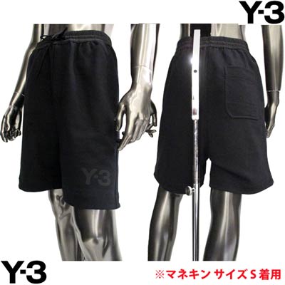 ワイスリー Y3 Y-3 メンズ パンツ ボトムス ハーフパンツ ロゴ フロントジップ・裾Y-3ロゴ付ハーフスウェットパンツ ブラック FN3394 BLACK (R23100) ET121 春夏【送料無料】 【smtb-TK】
