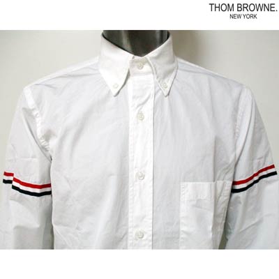 トムブラウン Thom Browne メンズ トップス シャツ 長袖 ロゴ アーム バックネック部分トリコロールライン 裾タグ付きオックスフォードシャツ ホワイト Mwl150e 100 R 121 21年春夏新作 送料無料 Smtb Tk Centralelectricals Com