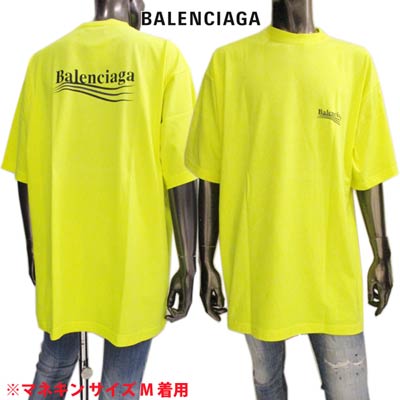 楽天市場 バレンシアガ Balenciaga メンズ トップス Tシャツ 半袖 カットソー ロゴ Balenciaga キャンペーンロゴプリント付オーバーサイズtシャツ イエロー Tjvf7 7110 R Gb121 21年春夏新作 送料無料 Smtb Tk ガッツ ブランドショップ