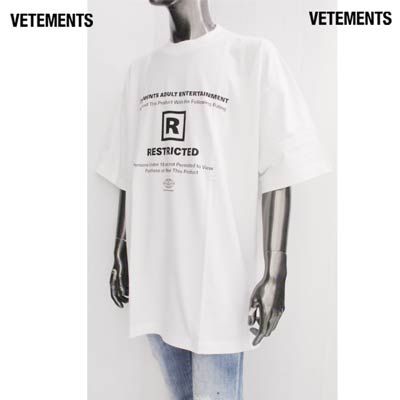 ヴェトモン VETEMENTS メンズ WHITE 半袖 Tシャツ 122 ホワイト