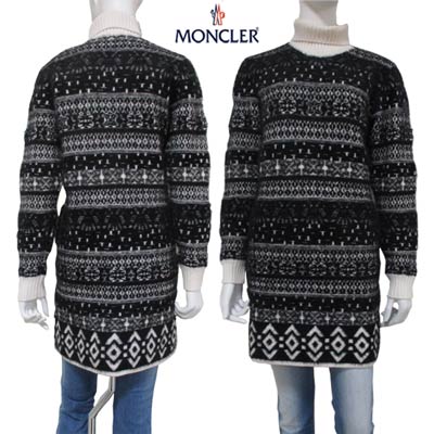 モンク軌跡 MONCLER レディース キッズ お子さん服 トップス 編み物 衣装 ロゴタイプ 総柄 タートルネック ※成年者着付ける可 編み物 衣装 黒いこと 9I70910 M1244 002T (R53900)  122 秋冬【貨物輸送無料】 【smtb-TK】