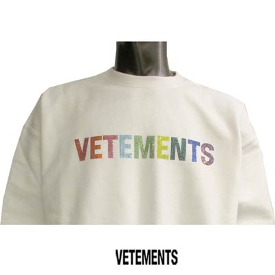 新品 Lサイズ ヴェトモン vetements クリスタル ロゴ スウェット | www