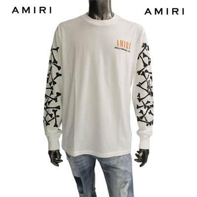 アウトレット 美品 AMIRI マルチボーンプリントロング パーカー M