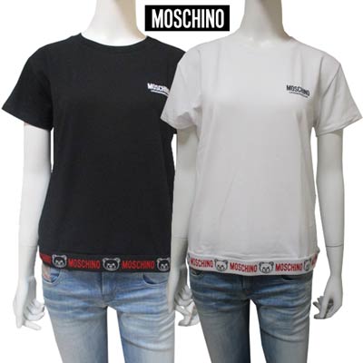 【YIIO】モスキーノ.レディースジャケット半袖 MOSCHINO モスキーノ Tシャツ レディース カットソー 半袖 ベア