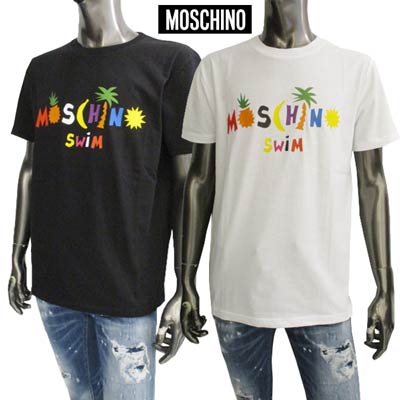 MOSCHINO - MOSCHINO モスキーノ SWIM ブラック半袖Tシャツ S MOSCHINO SWIM | Black Men's T-shirt | YOOX