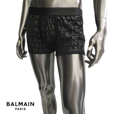 バルマン BALMAIN メンズ アンダーウエア 小物 下着 ロゴ 総柄BALMAINロゴ付き ボクサーパンツ ブラック BRLD55280 001(R14800) 221 春夏新作【送料無料】 【smtb-TK】｜ガッツ ブランドショップ
