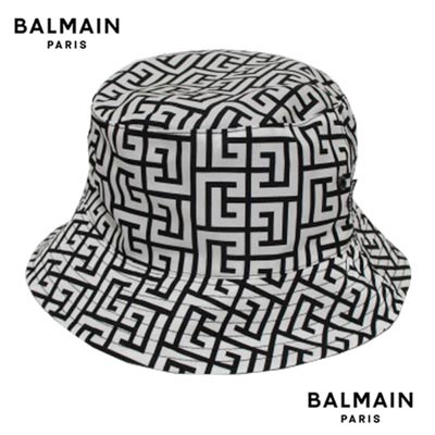 超爆安 バルマン BALMAIN メンズ 帽子 ハット バケットハット ロゴ