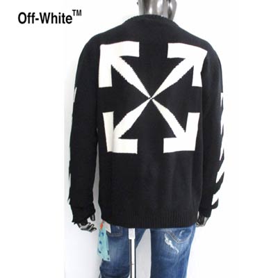 オフホワイト OFF-WHITE メンズ セーター コットン混 221 袖リブ