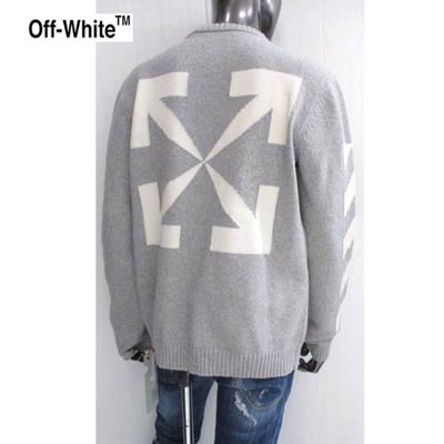 オフホワイト OFF-WHITE メンズ セーター コットン混 221 袖リブ