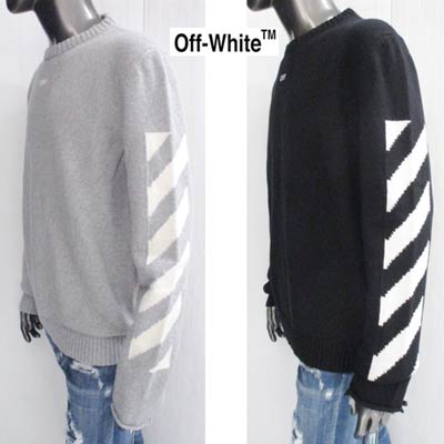 オフホワイト OFF-WHITE メンズ セーター コットン混 221 袖リブ