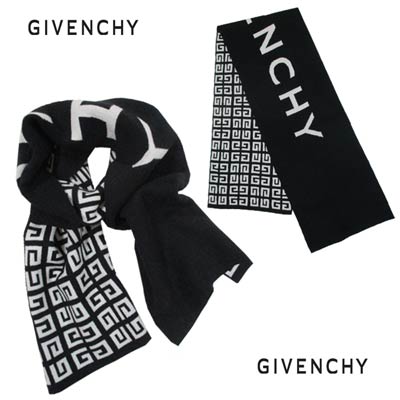 正規品 GIVENCHY 総柄4Gモノグラム2WAYリバーシブルウールマフラー 正規品 GIVENCHY 総柄4Gモノグラム2WAYリバーシブルウールマフラー