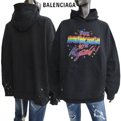 XXS★アウトレット★メンズBALENCIAGA★フードロゴ付きフーディ XXS☆アウトレット☆メンズBALENCIAGA☆フードロゴ付きフーディ