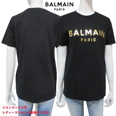 BALMAIN◆ロゴ 半袖 Tシャツ コットン クルーネック 送料関税込 ロゴプリント Tシャツ クルーネック 半袖 コットン ホワイト